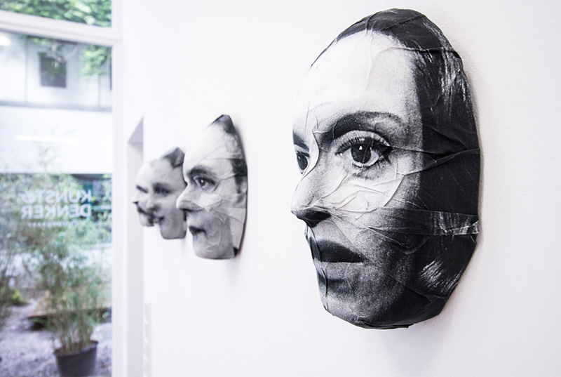 Sabrina Jung, Photographers masks of death, "Quovadis", Kunst & Denker, 2016 © Celine Al-Mosawi